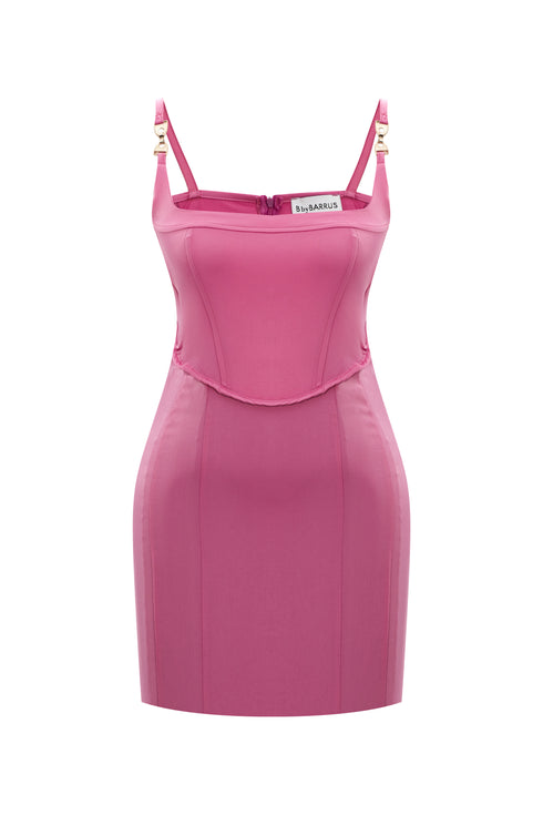 Persian pink corset mini dress